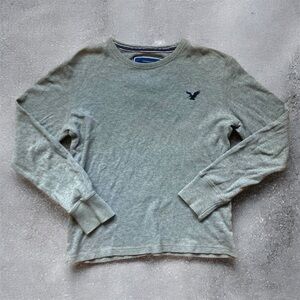 Gray  American Eagle Long Sleeve Cotton Shirt